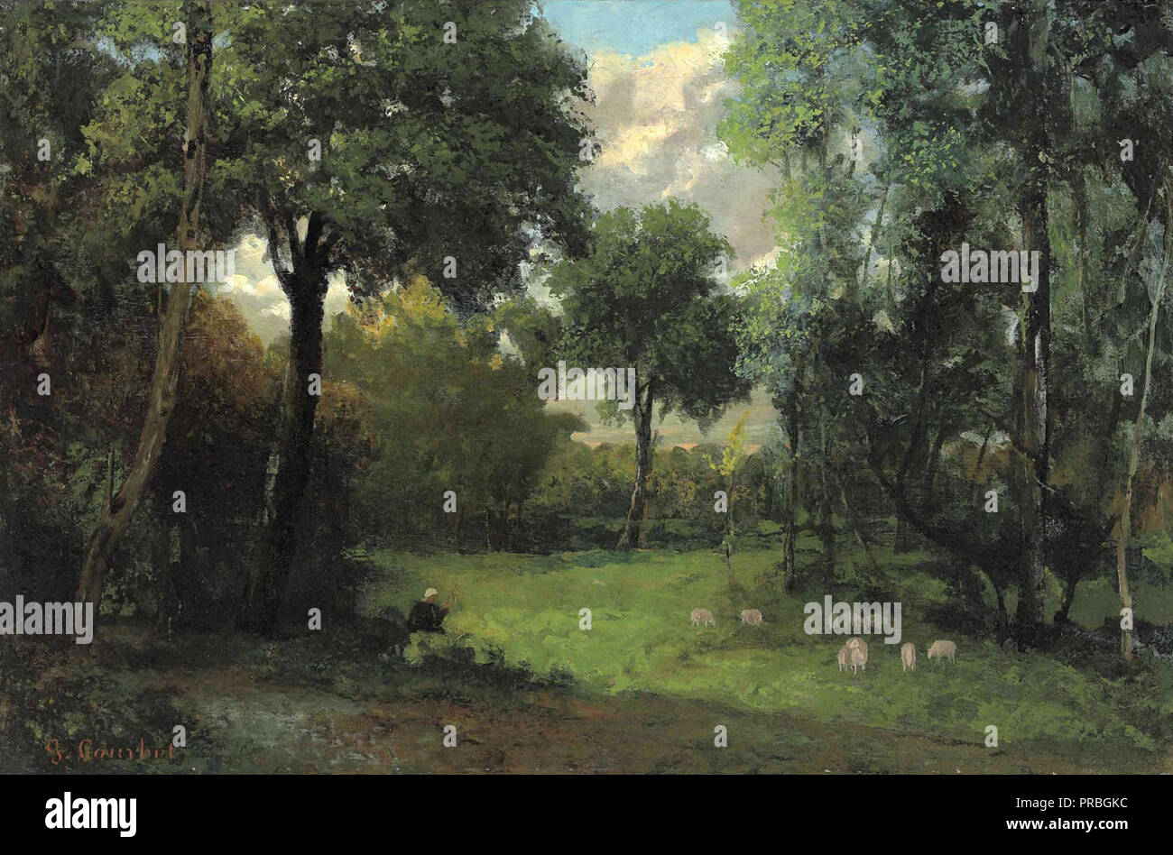 Gustave Courbet - La Clairière Foto de stock