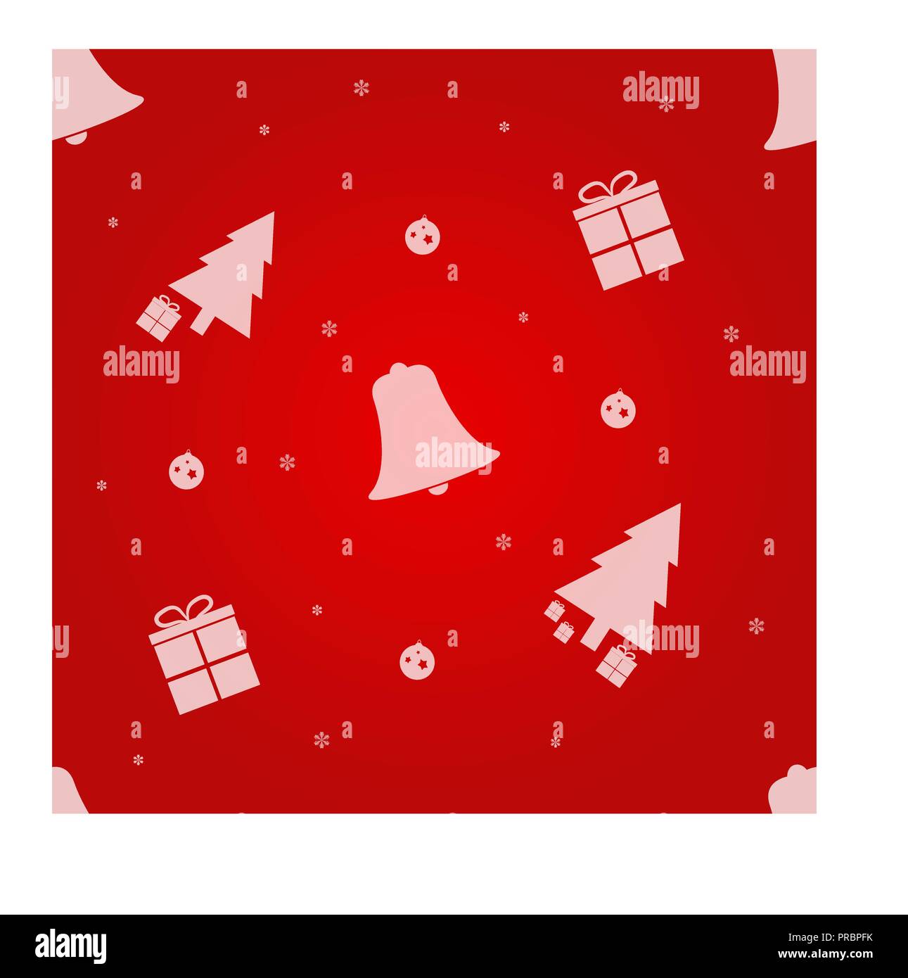 Navidad patrón sin fisuras con el árbol de Navidad, Regalos, los copos de nieve y Campana. Eps10 ilustración vectorial Ilustración del Vector