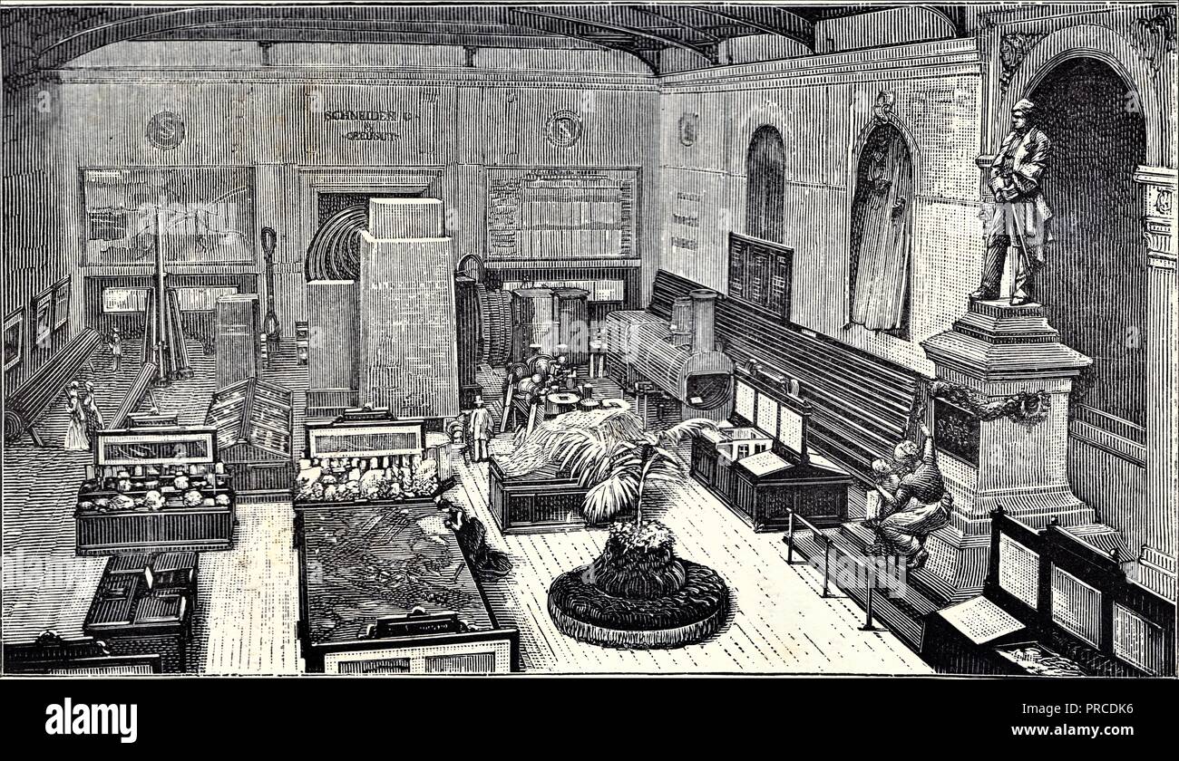 Intérieur du Pavillon Creusot. Côté gauche. Foto de stock
