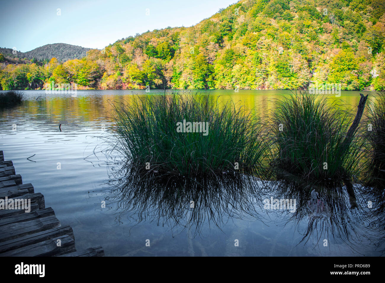 Parque Nacional de los Lagos de Plitvice, Croacia Foto de stock