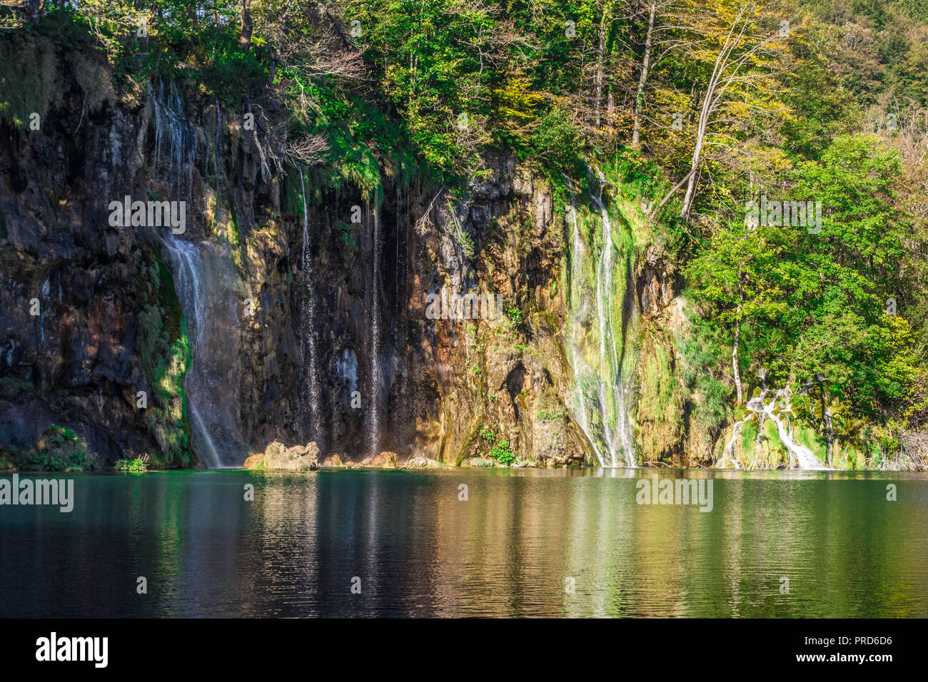 Parque Nacional de los Lagos de Plitvice, Croacia Foto de stock