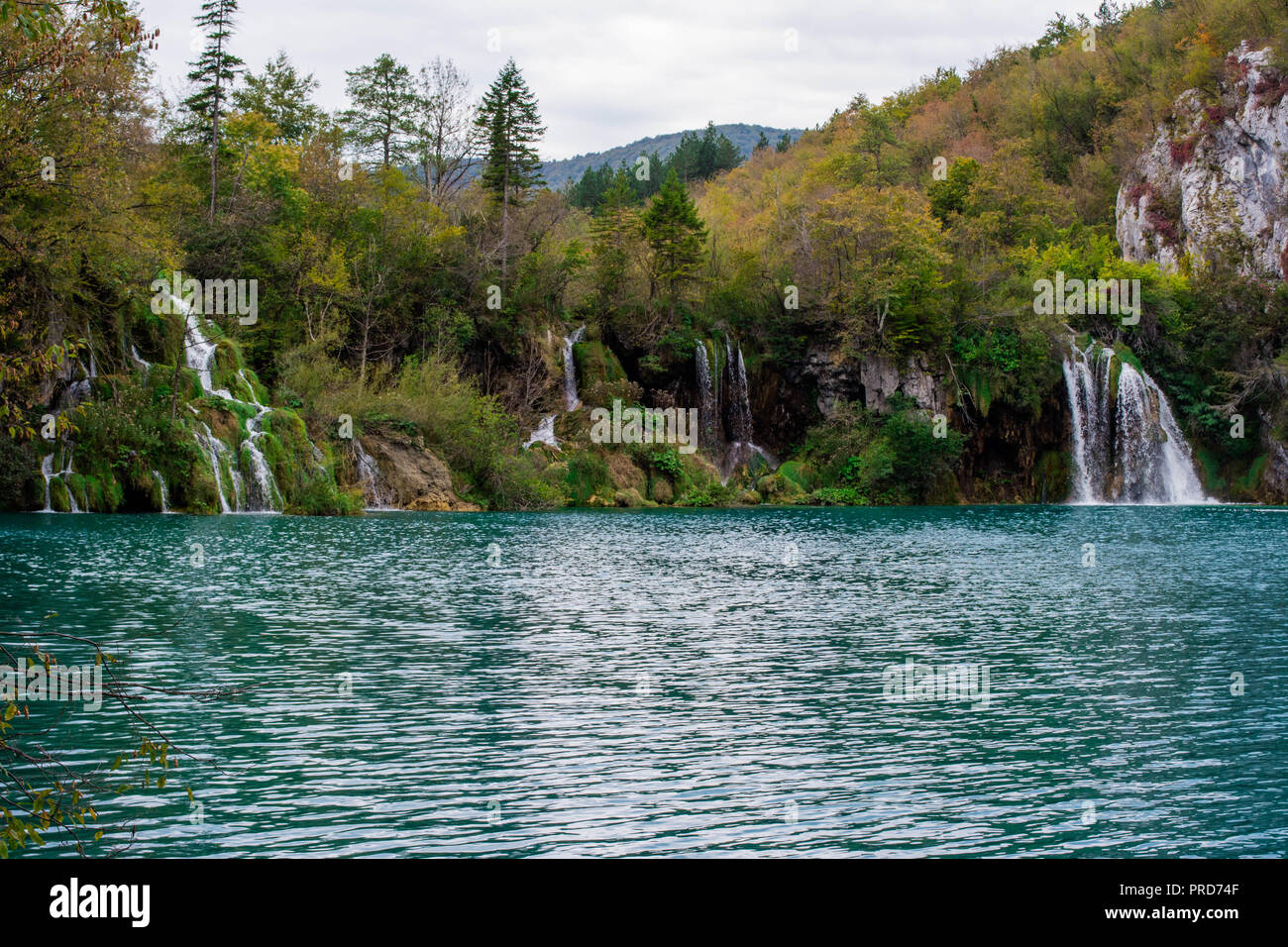 Parque Nacional de los Lagos de Plitvice, Croacia Foto de stock