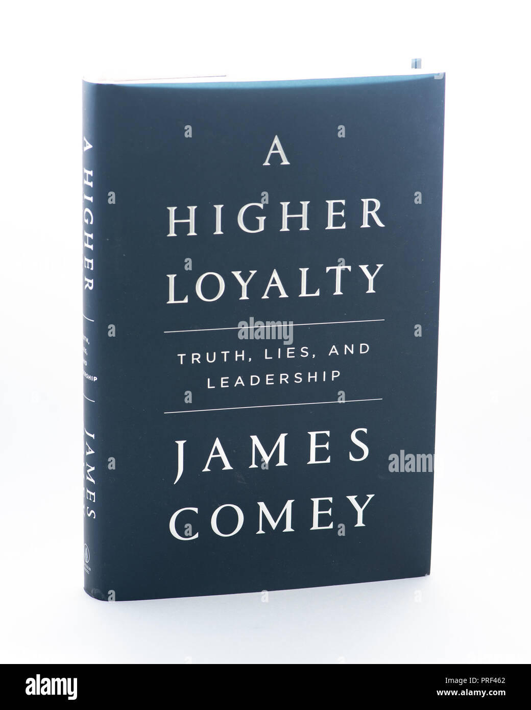 Una mayor fidelidad, un libro escrito por James Comey, acerca del liderazgo, la lealtad, la política y los valores en la era del presidente estadounidense Donald Trump. Foto de stock