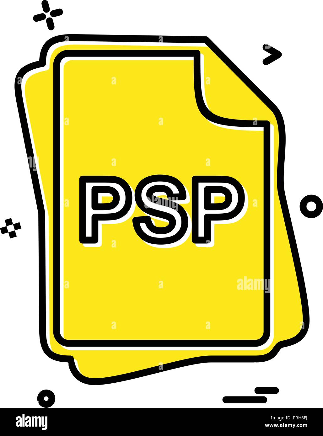 Icono de tipo de archivo PSP vector diseño Imagen Vector de stock - Alamy