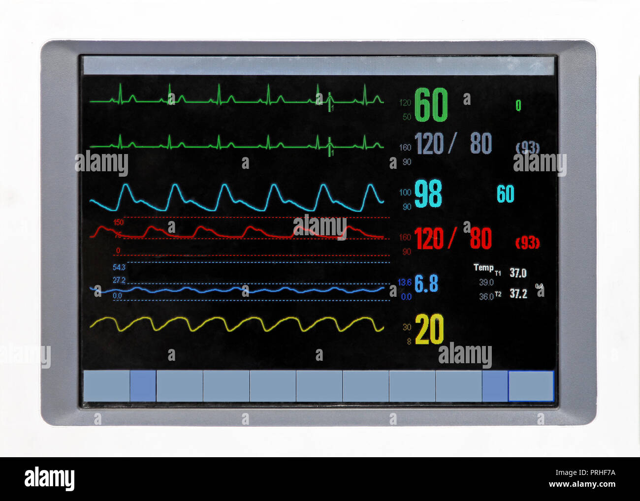 Monitor de ritmo cardíaco con resultados diagrama perfecto Fotografía de  stock - Alamy