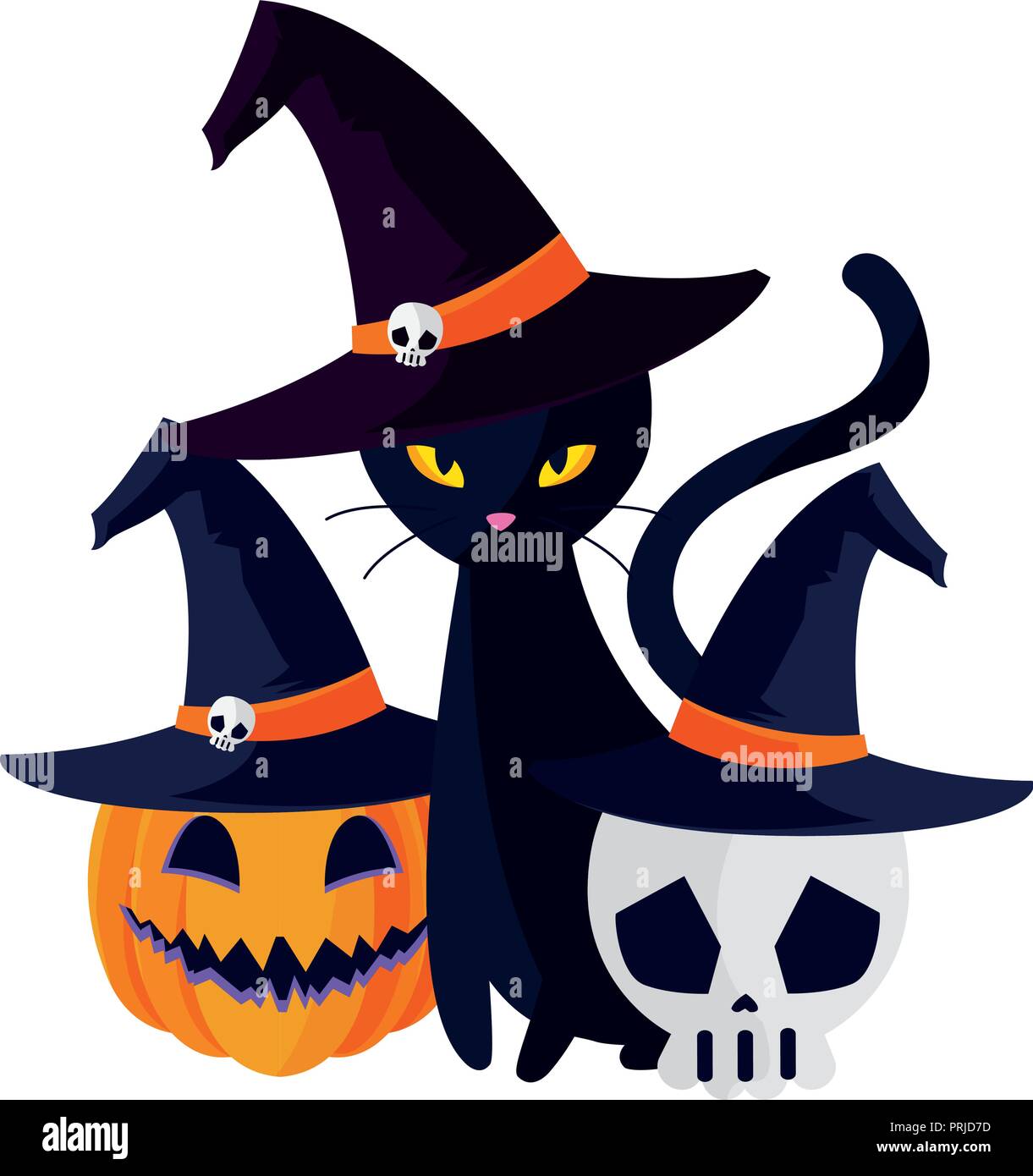 Gato negro de Halloween con calabaza ilustración Vectorial character design Imagen Vector de stock - Alamy Gato negro de Halloween con calabaza ilustración Vectorial character design Imagen Vector de stock - Alamy