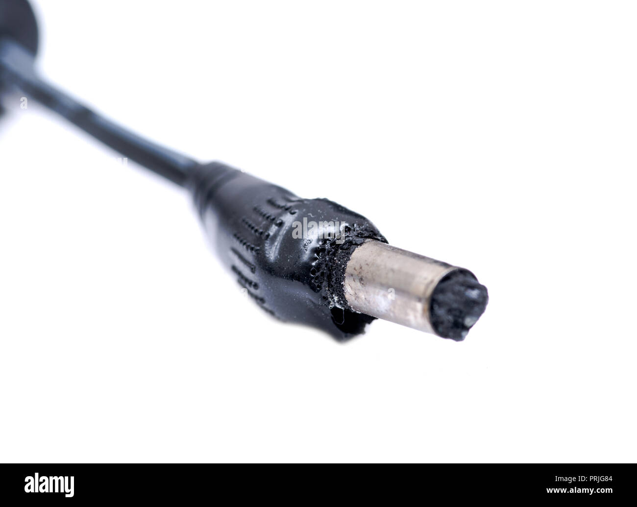 Adaptador de alimentación de CA quemada, cargador para Disco Duro Externo  enchufar el cable aislado sobre fondo blanco Fotografía de stock - Alamy