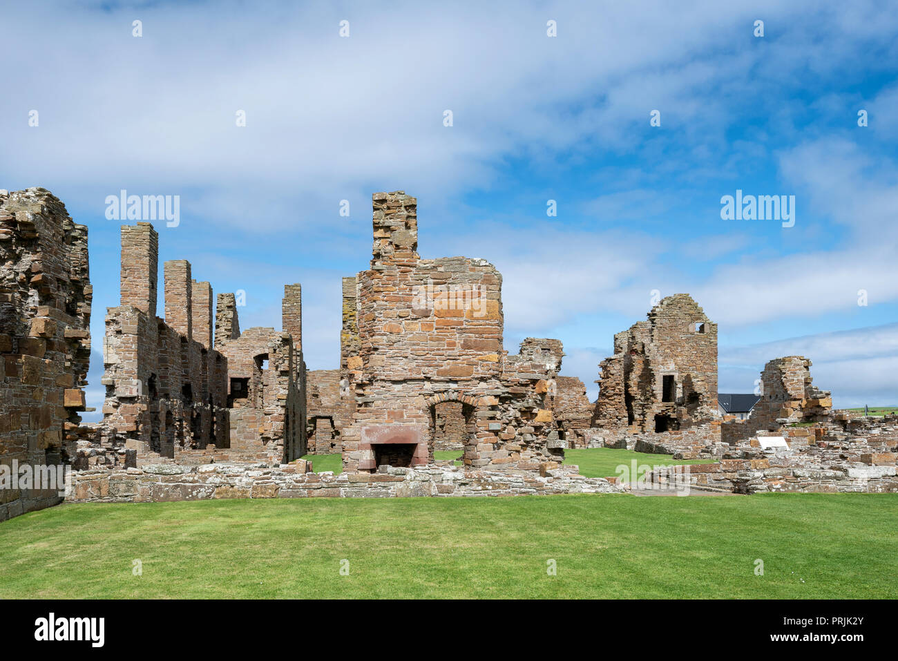 Earl's Palace, Birsay ruina del castillo, las Islas Orkney, Escocia, Gran Bretaña Foto de stock
