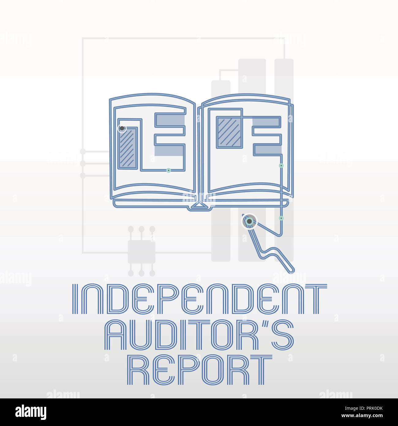 Texto de escritura Auditor Independiente s es informe. Concepto Significado  analizar prácticas contables y financieros Fotografía de stock - Alamy