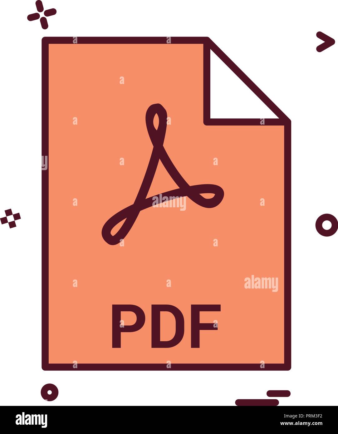 Extensión de archivo pdf formato de archivo vectorial icono d Imagen Vector  de stock - Alamy