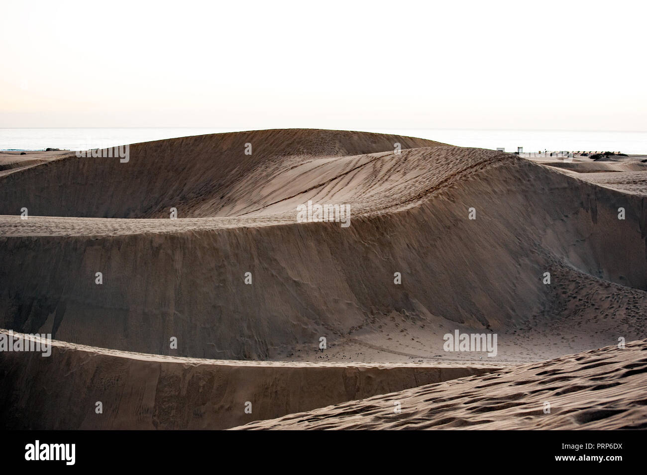 Las dunas de Maspalomas es un lugar salvaje única en las Islas Canarias Foto de stock