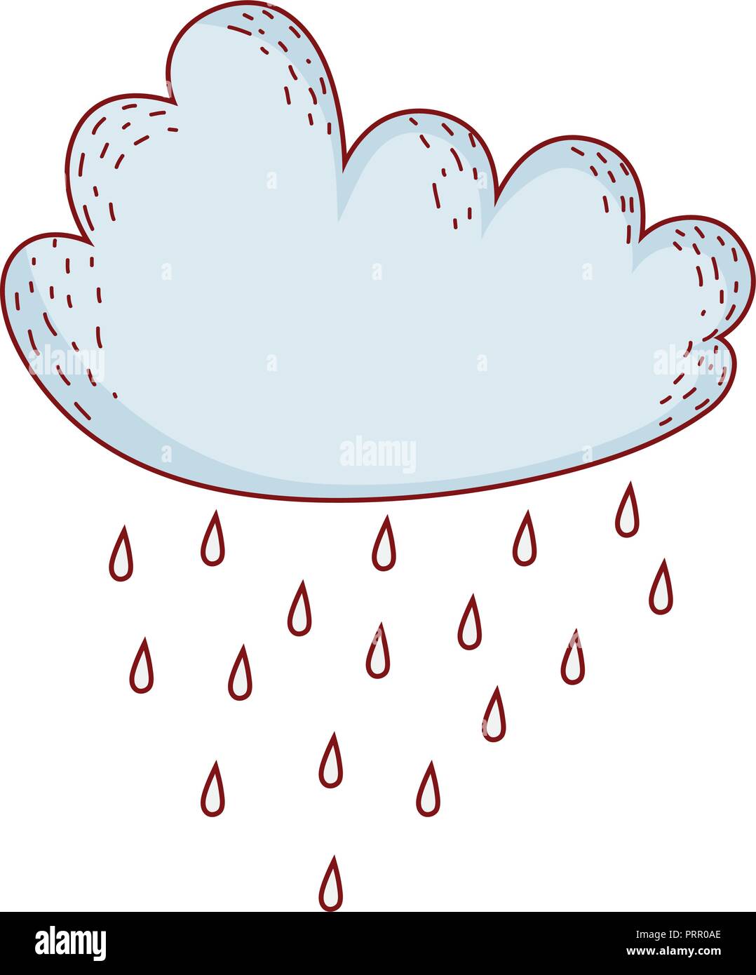 Nube lloviendo cartoon Imagen Vector de stock - Alamy
