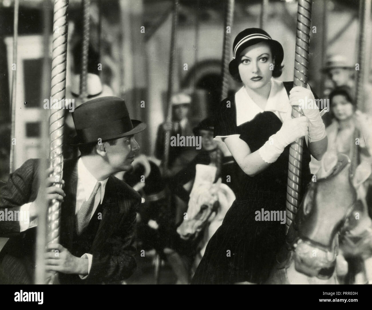 Los actores Joan Crawford y Franchot Tone en la película bailando Lady, USA 1933 Foto de stock