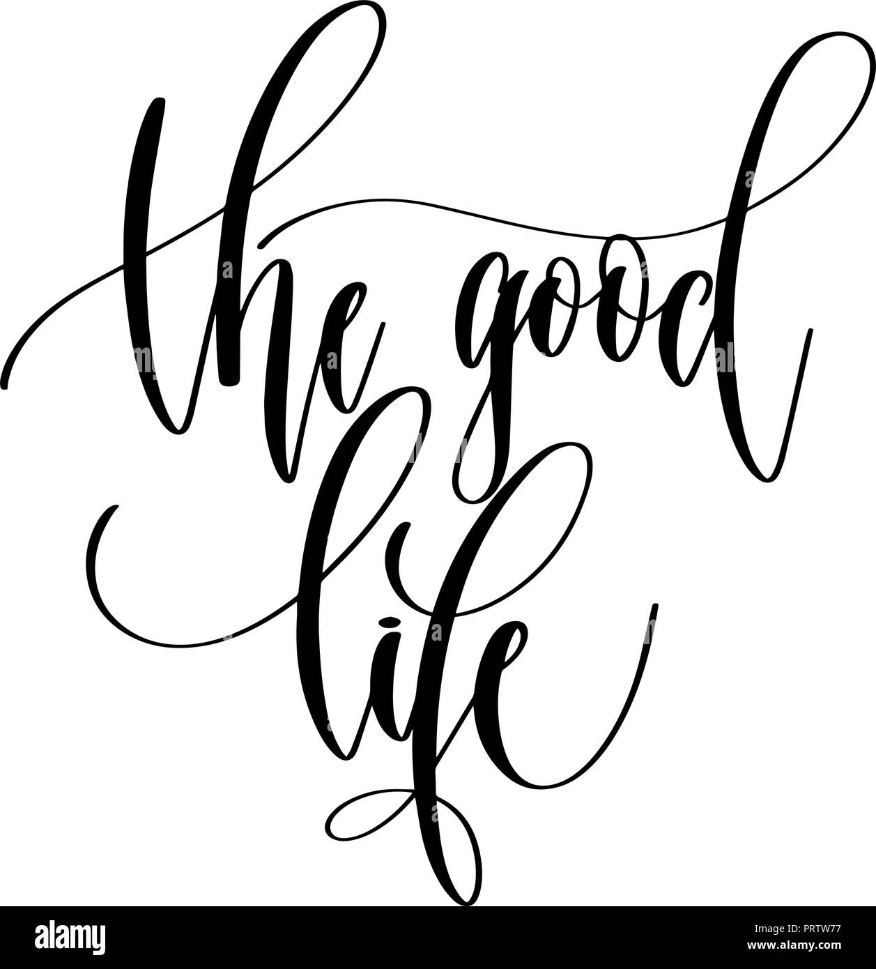 La buena vida hand lettering superposición elemento tipografía Imagen