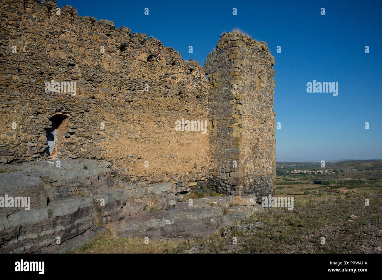 Castillo de Trasmoz cerca del Moncayo, en Zaragoza, Aragón, España. Ruta de Gustavo Adolfo Bécquer. Foto de stock