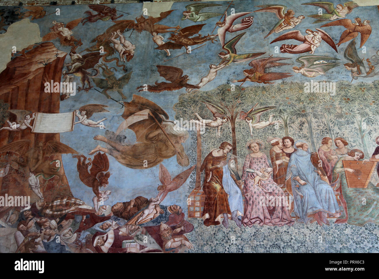 Buonamico Buffalmacco. El triunfo de la muerte. 1338-39. Camposanto. Pisa. Italia. Foto de stock