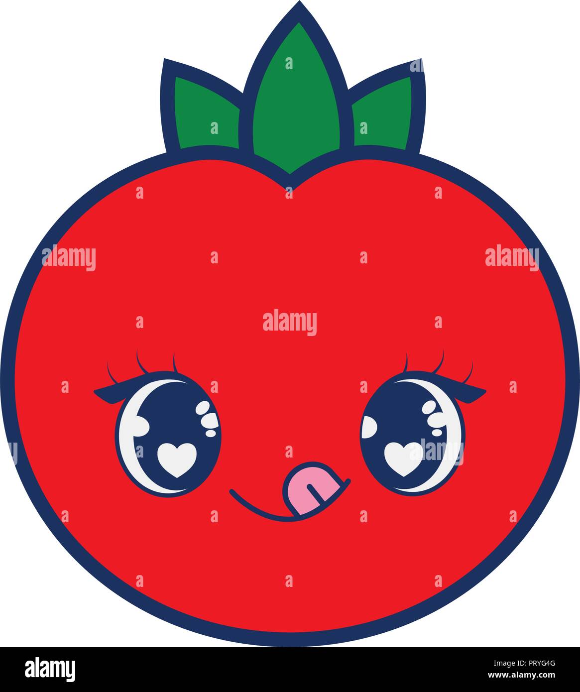 Tomate cute kawaii ilustración Vectorial character design Imagen Vector de  stock - Alamy