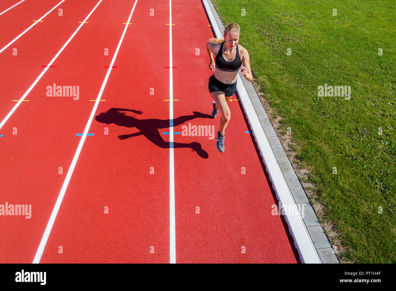 Deportes atléticos, velocista Foto de stock