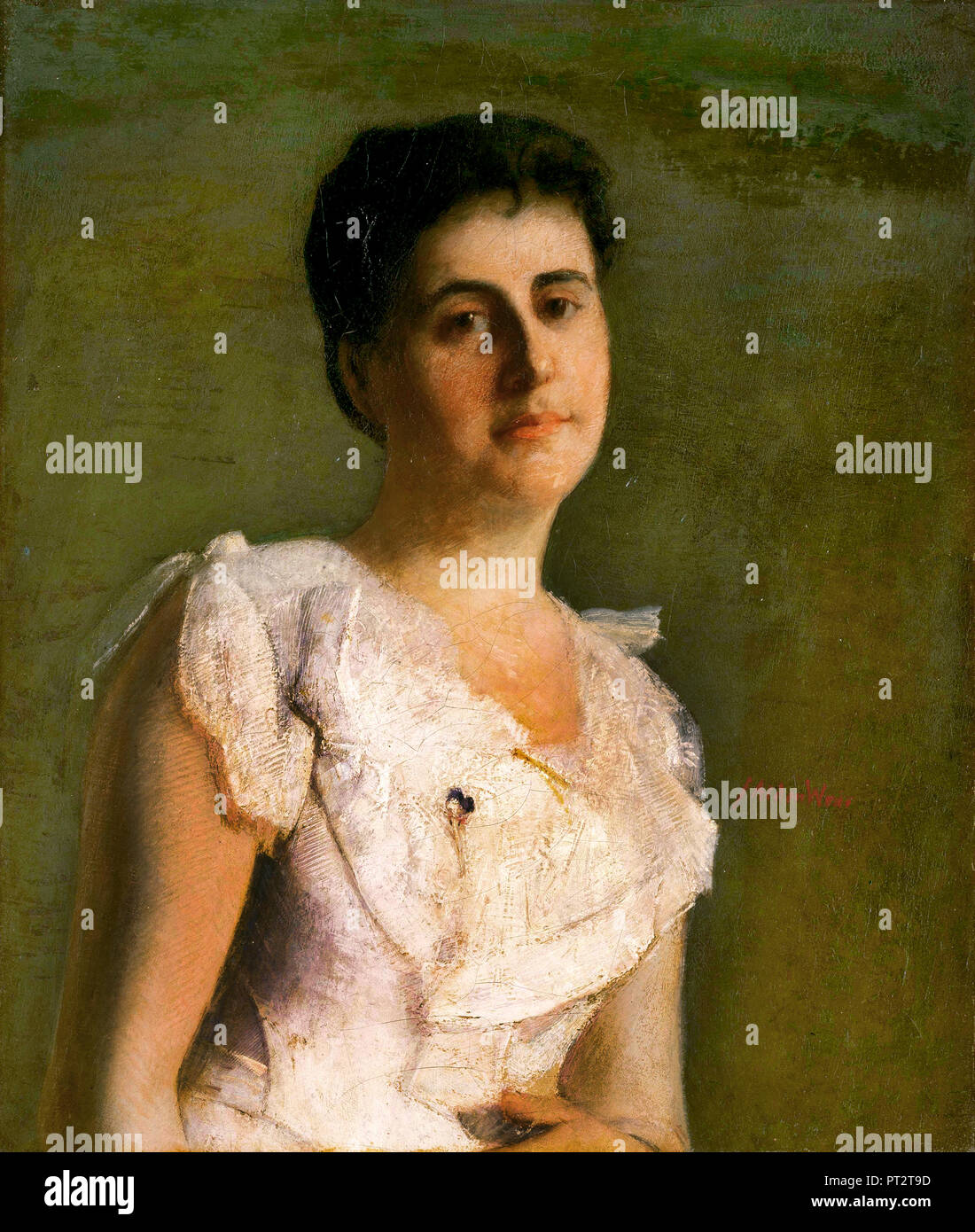 J. Alden Weir, Miss Edith Potter, óleo sobre lienzo, La Colección Phillips, en Washington, D.C., Estados Unidos. Foto de stock