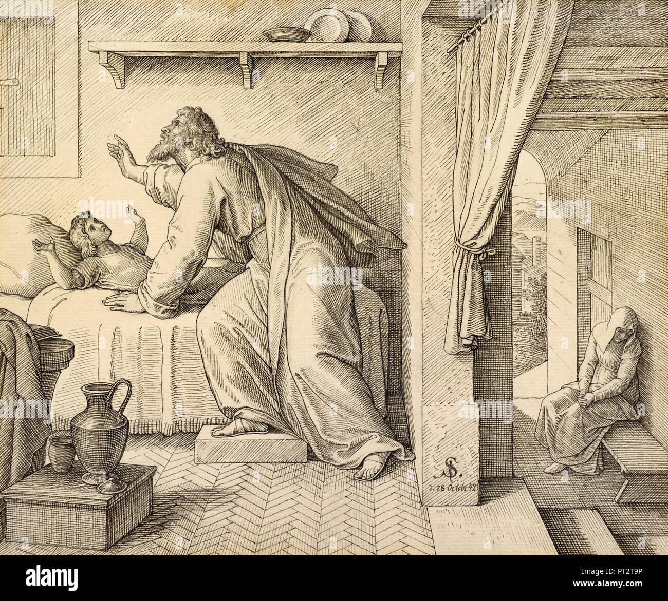 Julius Schnorr von Carolsfeldres, Elías resucita al hijo de la viuda de