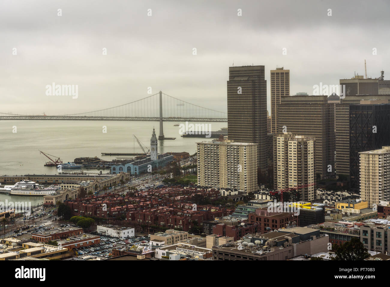 San Francisco Downtown desde arriba Foto de stock