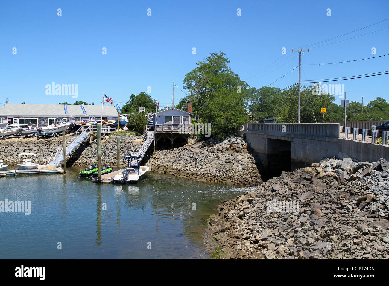 Barnstable Harbor, Barnstable, Massachusetts, Estados Unidos Foto de stock