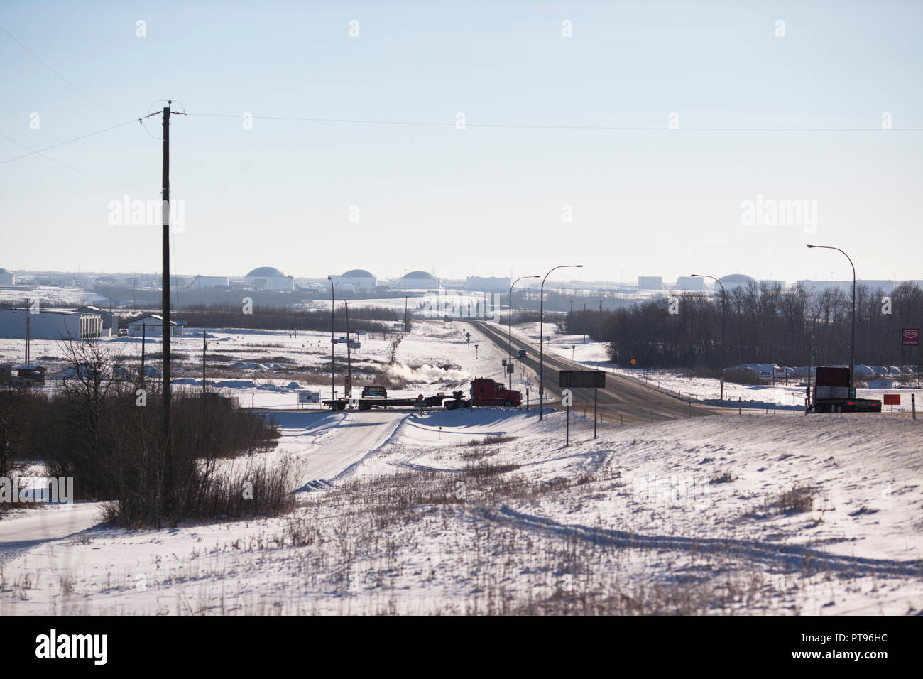 Una vista de la Hardisty Tank Farm, que incluye la TransCanada Hardisty