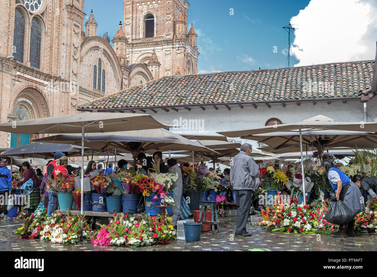 Mercado de Flores Cuenca Ecuador Fotografía