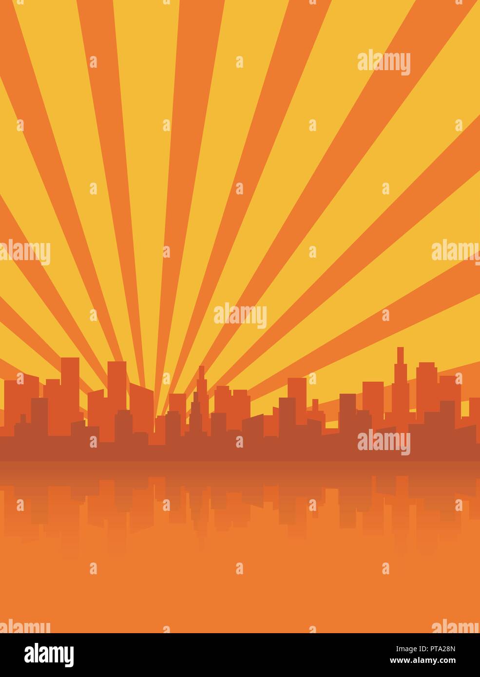 La silueta del horizonte de la ciudad de Orange Ilustración del Vector