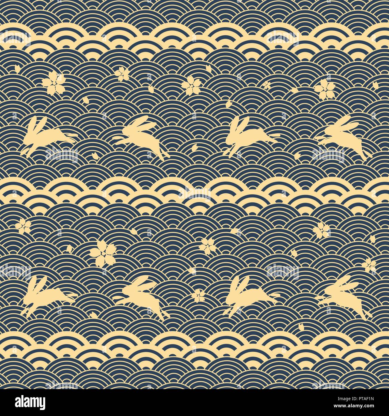 En la trama de fondo de diseño de estilo japonés decoración de papel tapiz Imagen Vector de stock Alamy
