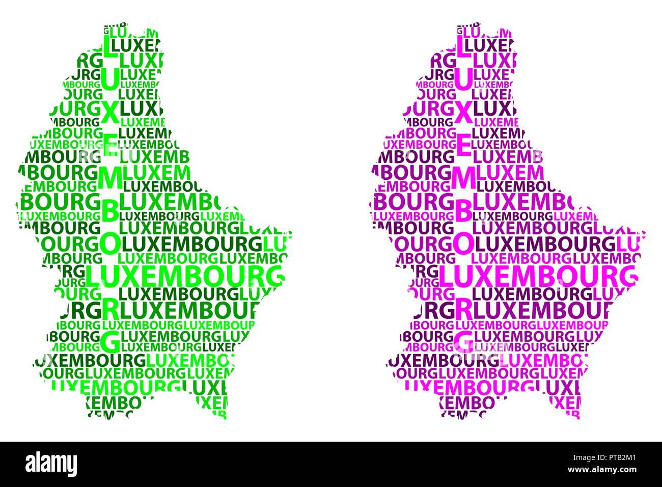 Croquis mapa texto de carta de Luxemburgo, Gran Ducado de Luxemburgo