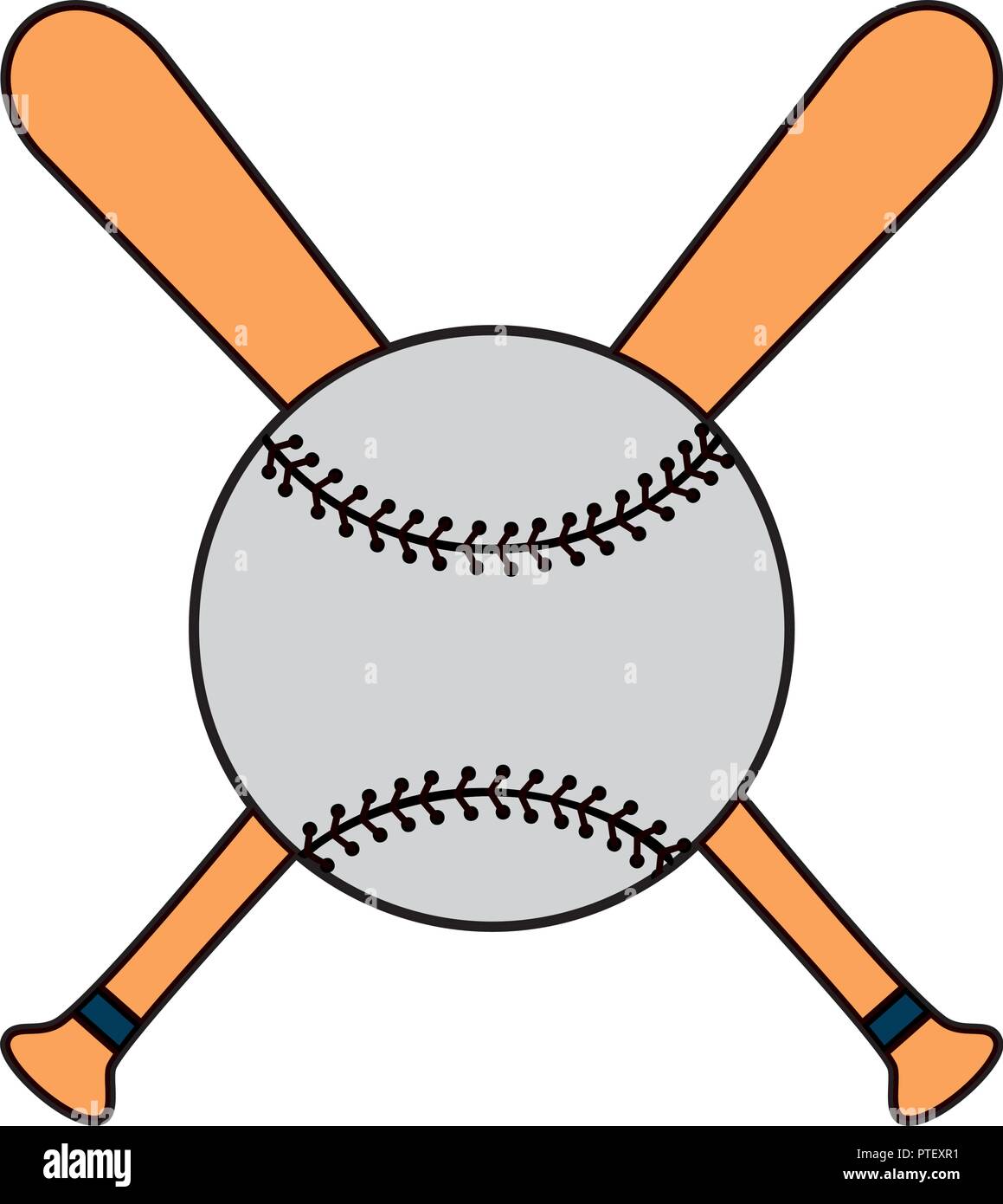 Deporte béisbol bates y bolas Imagen Vector de stock - Alamy