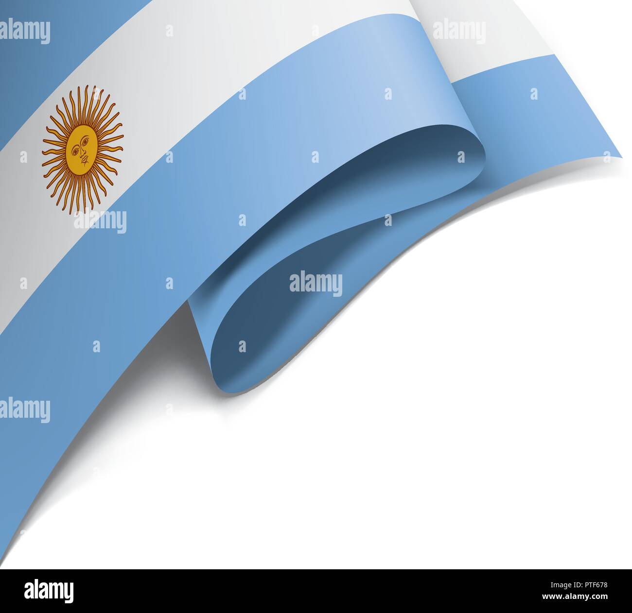 Argentina Bandera, ilustración vectorial sobre un fondo blanco Imagen  Vector de stock - Alamy