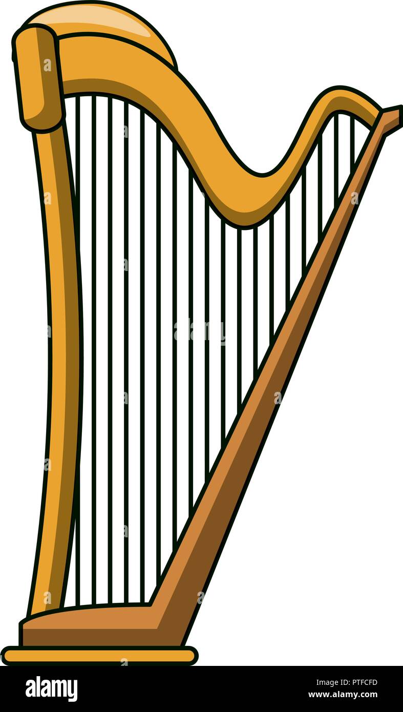 Arpa instrumento cartoon Imagen Vector de stock Alamy