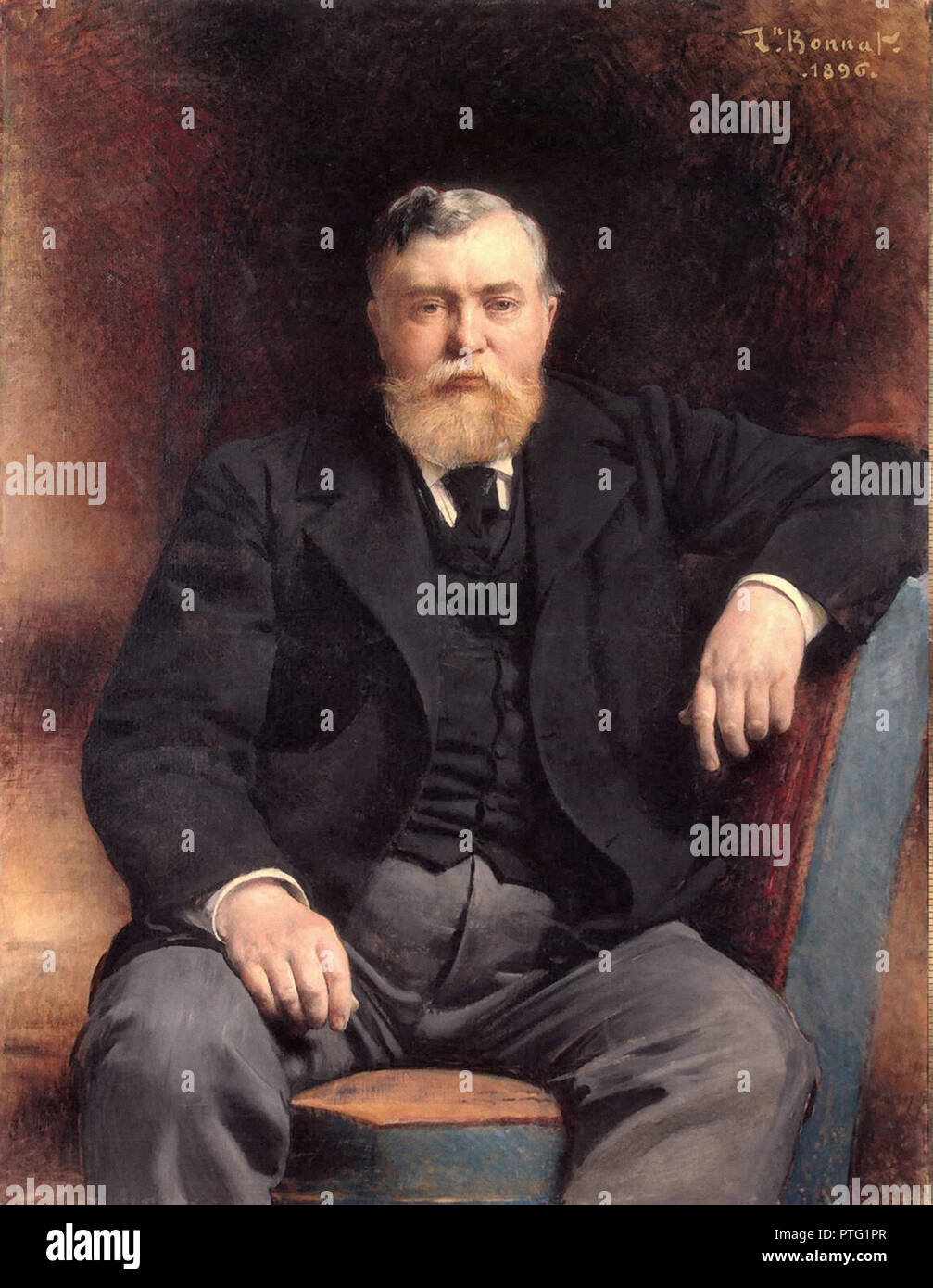 Léon Bonnat Joseph - Retrato del Príncipe Vyacheslav Tenishev Foto de stock