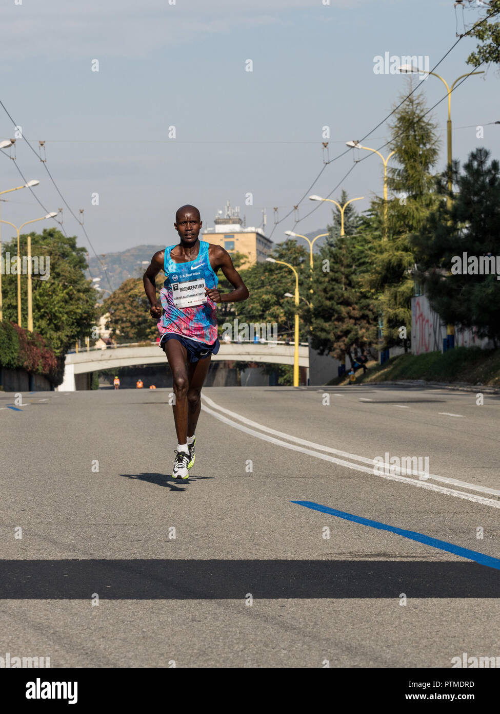 KOSICE, Eslovaquia - 6 de octubre de 2018. 95 Mezinarodni Maraton Mieru, 95 MMM 2018, Kosice. 95 Maratón Internacional de Paz Kosice, Eslovaquia Foto de stock