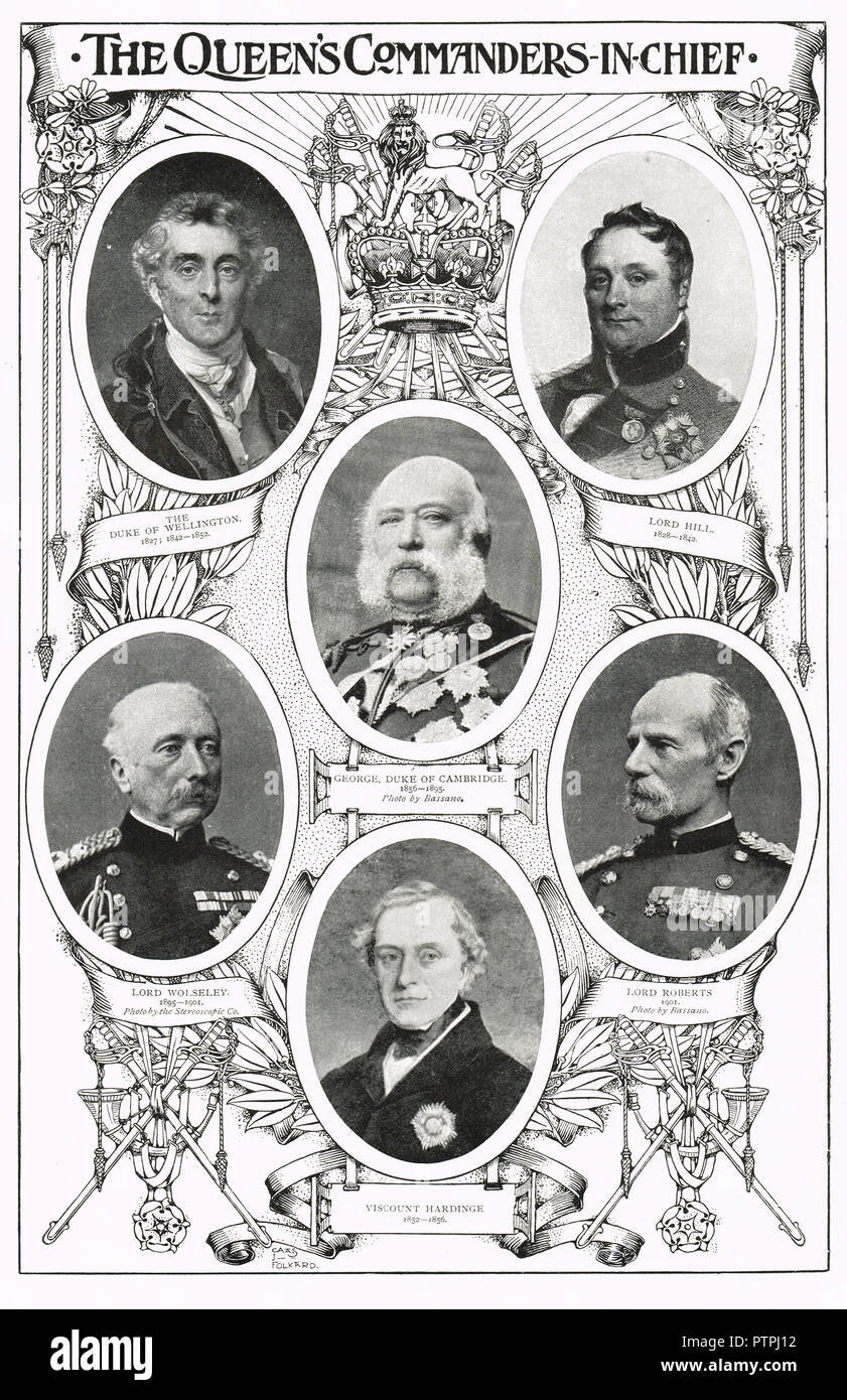 Los comandantes en jefe de la época victoriana Foto de stock
