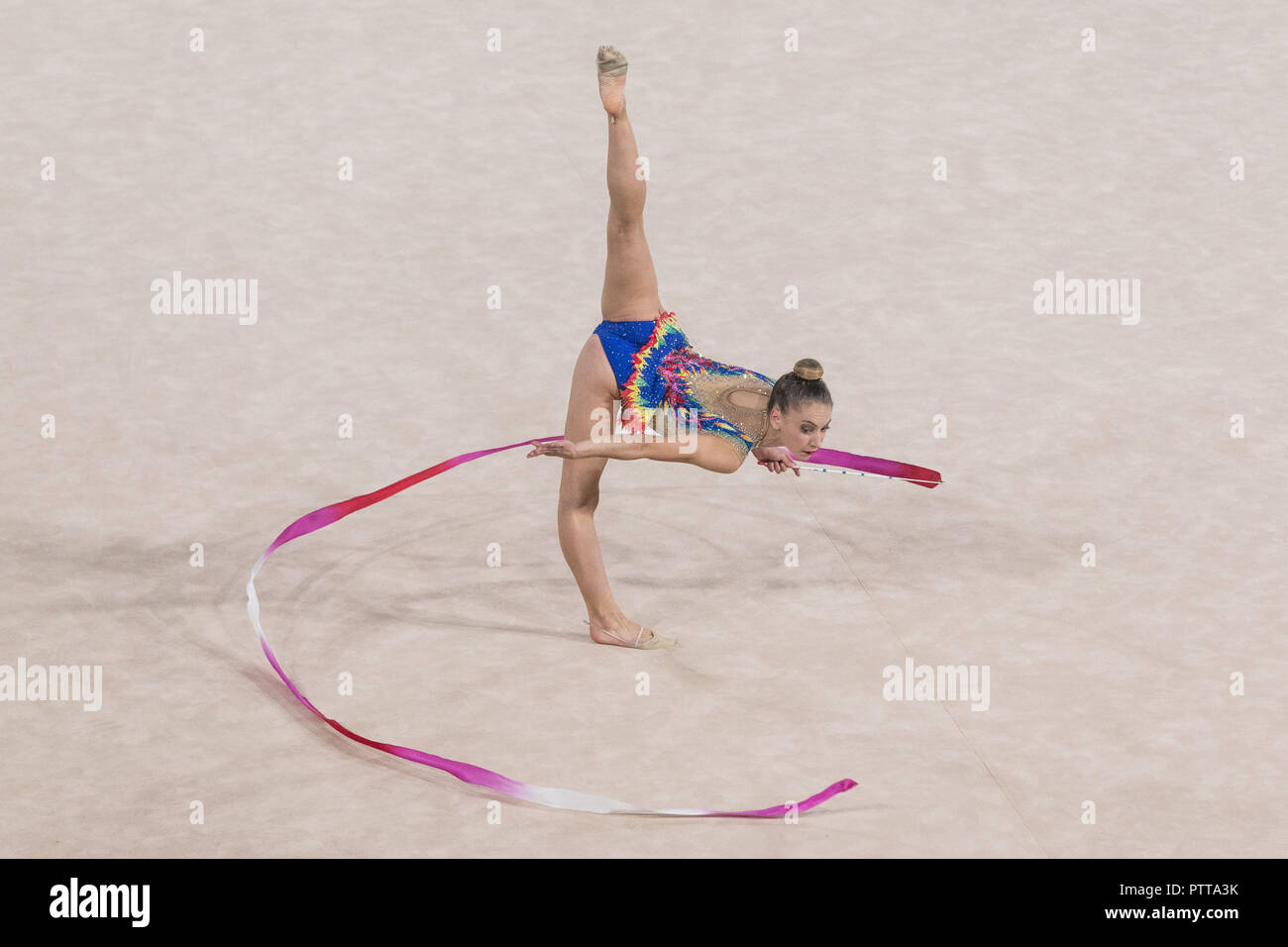 Ciudad De Buenos Aires Ciudad De Buenos Aires Argentina 10 Oct 2018 El Deporte Ciudad De Buenos Aires Argentina 2018 Octubre 10 Talisa Torretti De Italia Compite En Cinta De Gimnasia Ritmica
