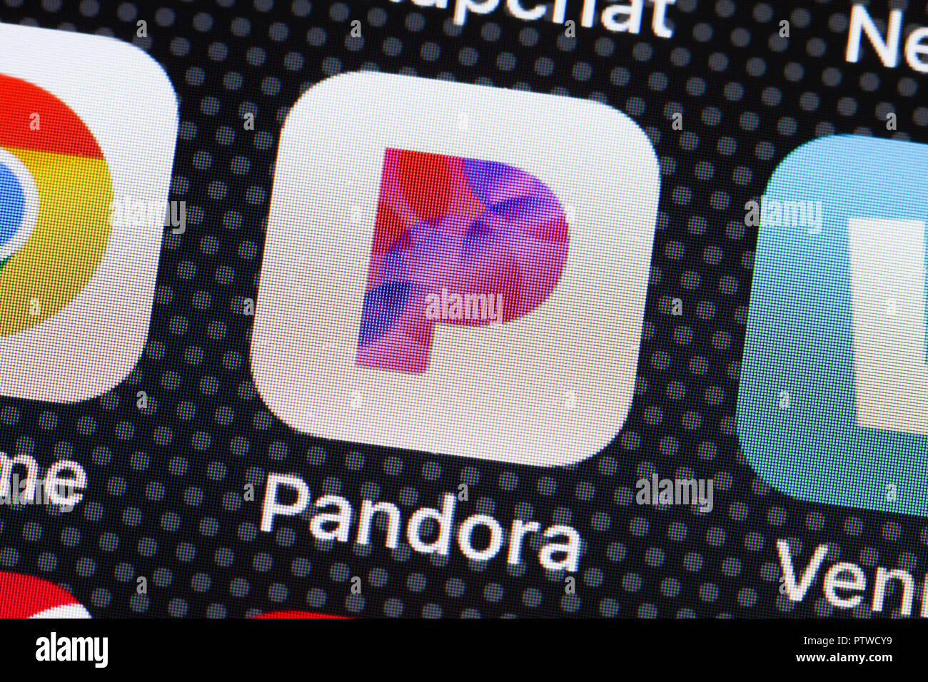 Pandora app icono en el iPhone (cerca, macro) - EE.UU Fotografía de stock -  Alamy