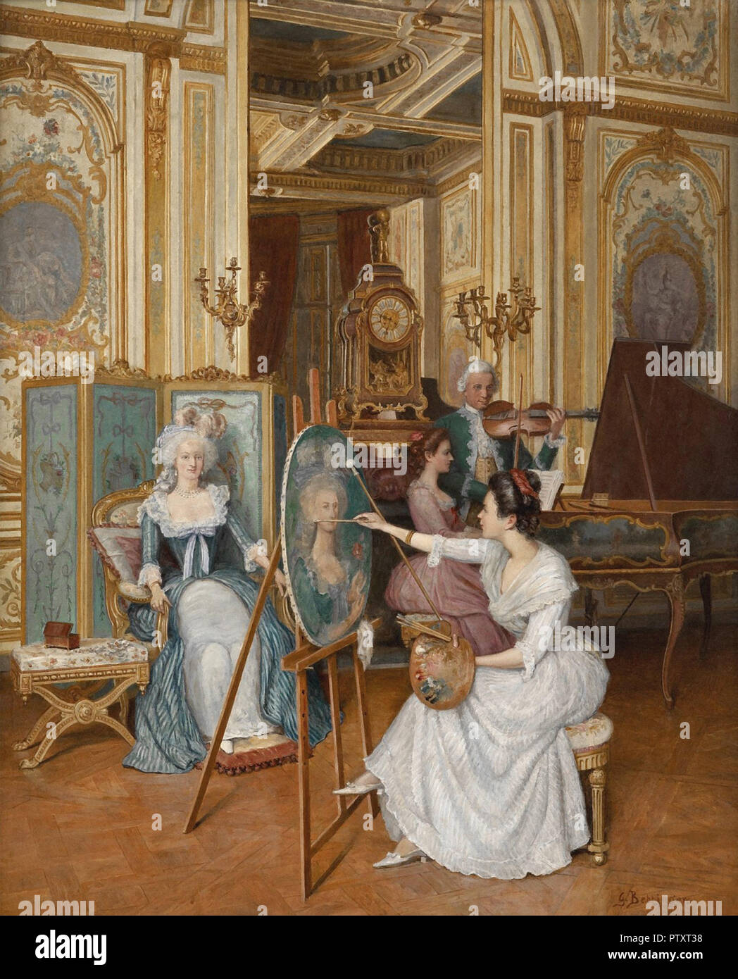 Gustave Bettinger - Lecciones de pintura y música Foto de stock