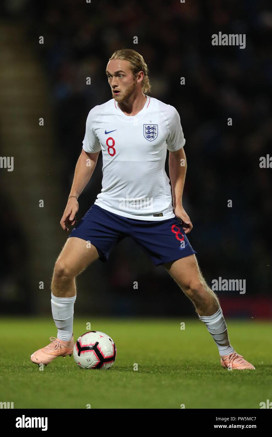 TOM DAVIES INGLATERRA U21 & Everton FC de calificación del Campeonato Europeo, Inglaterra U21 V ANDORRA U21 PROACT STADIUM, Chesterfield, Inglaterra, 11 de octubre de 2018 GBD12667 estrictamente sólo para uso editorial. Si el jugador o jugadores, representado en esta imagen es/está jugando para un club inglés o el equipo nacional de Inglaterra. Entonces esta imagen sólo podrán ser utilizados para fines editoriales. Uso no comercial. Los siguientes usos son también restringida INCLUSO SI EN UN CONTEXTO EDITORIAL: utilizar en conjunción con, o parte de cualquier no autorizado audio, video, datos, listas de sujecin, club/Liga logotipos, apuestas, juegos o cualquier "liv Foto de stock