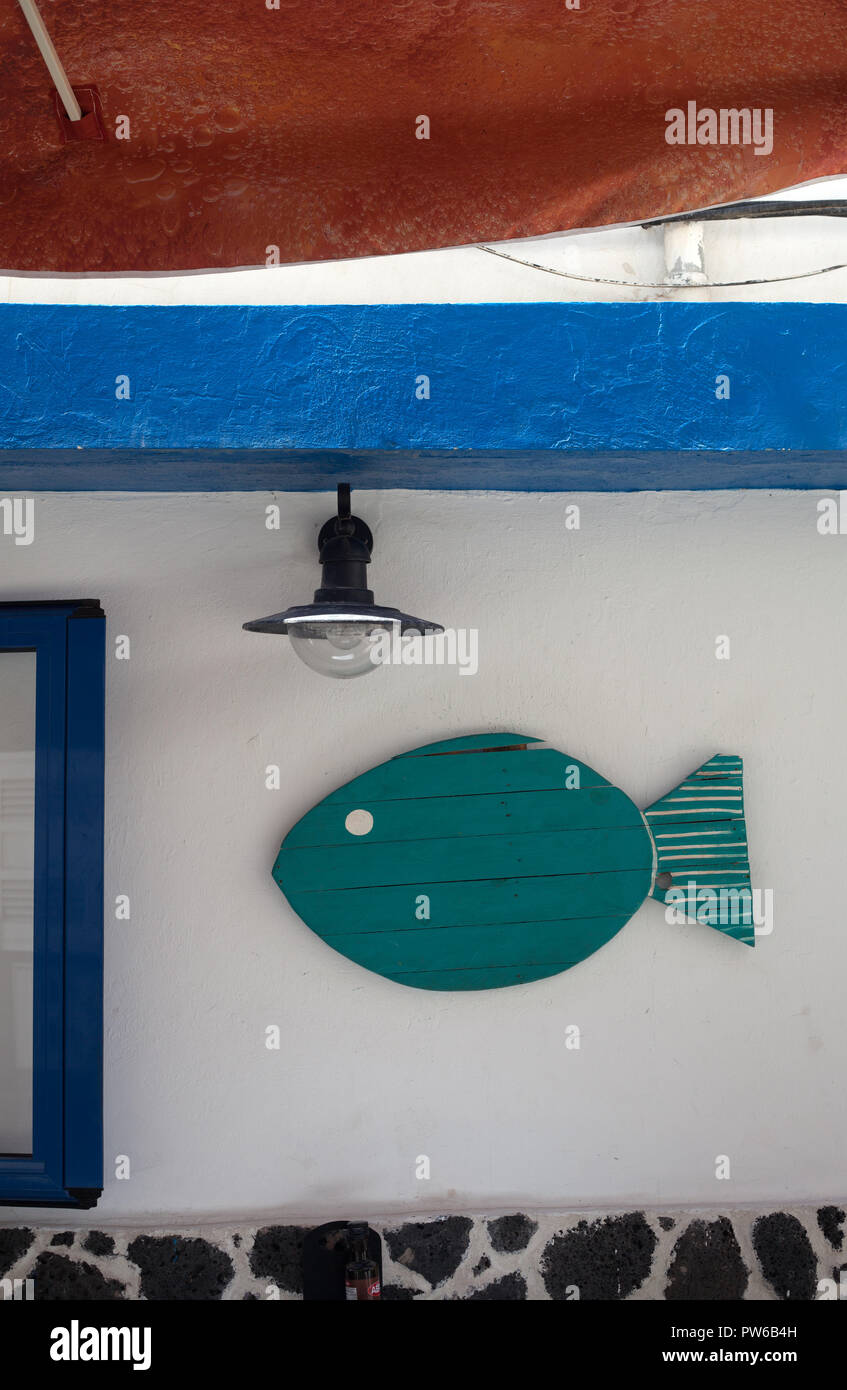 Decoracion Divertida Una Pared Del Restaurante En El Bonito Pueblo