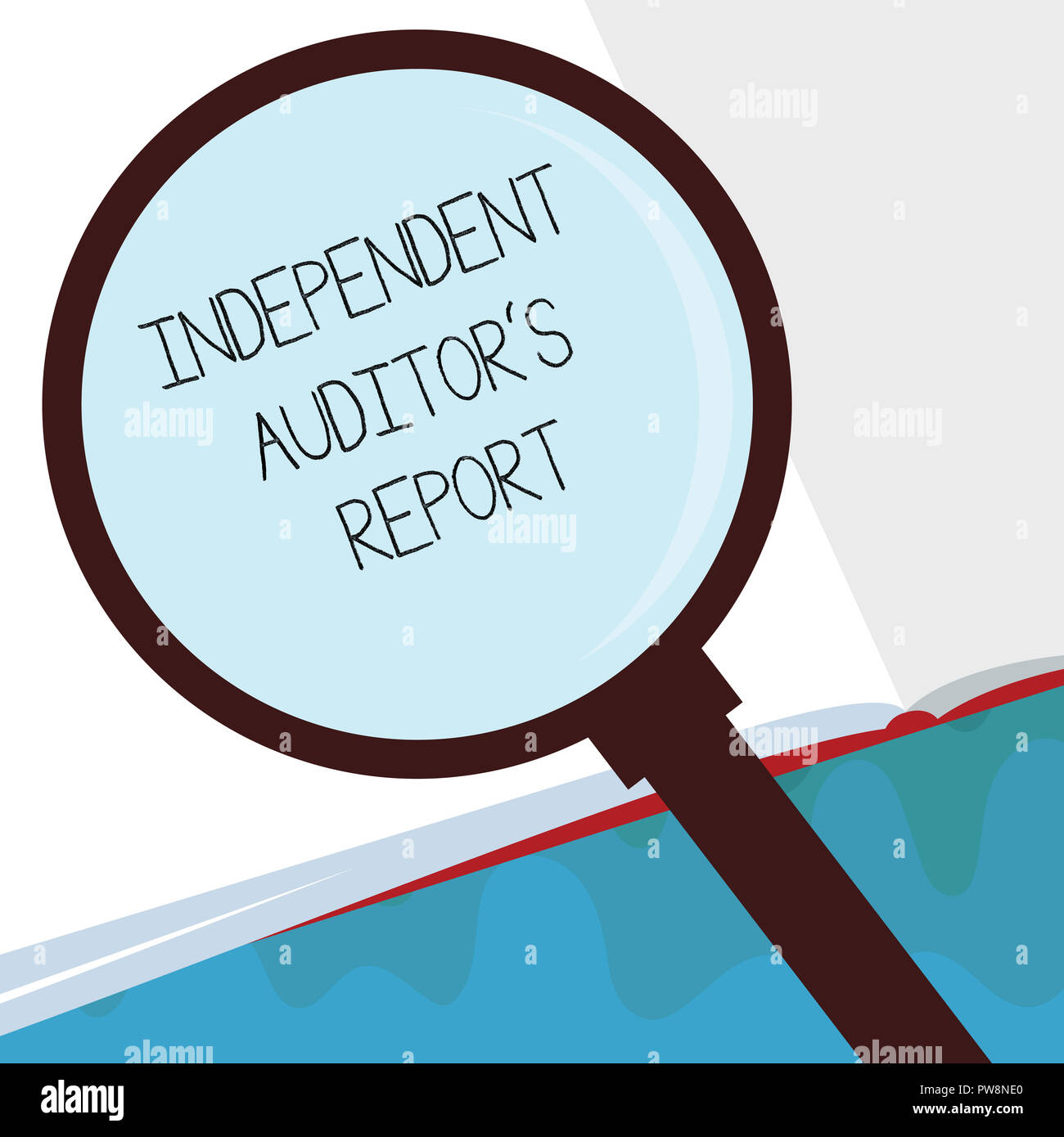Texto de escritura Auditor Independiente s es informe. Concepto Significado  analizar prácticas contables y financieros Fotografía de stock - Alamy