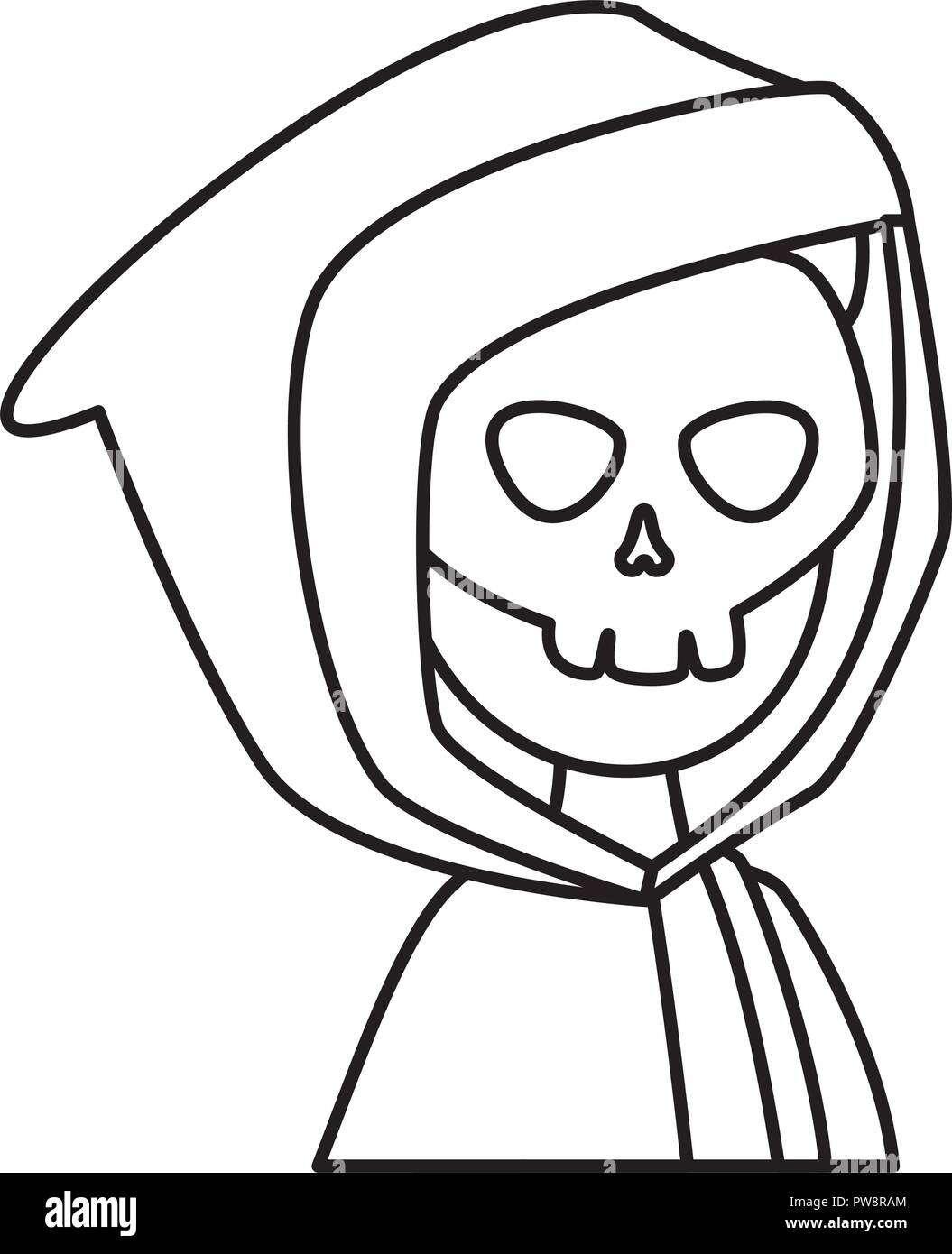 Muerte de caracteres de disfraces de Halloween Imagen Vector de stock -  Alamy