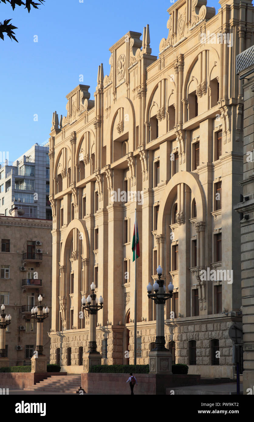Bakú, Azerbaiyán; el Ministerio de Asuntos Internos, Foto de stock