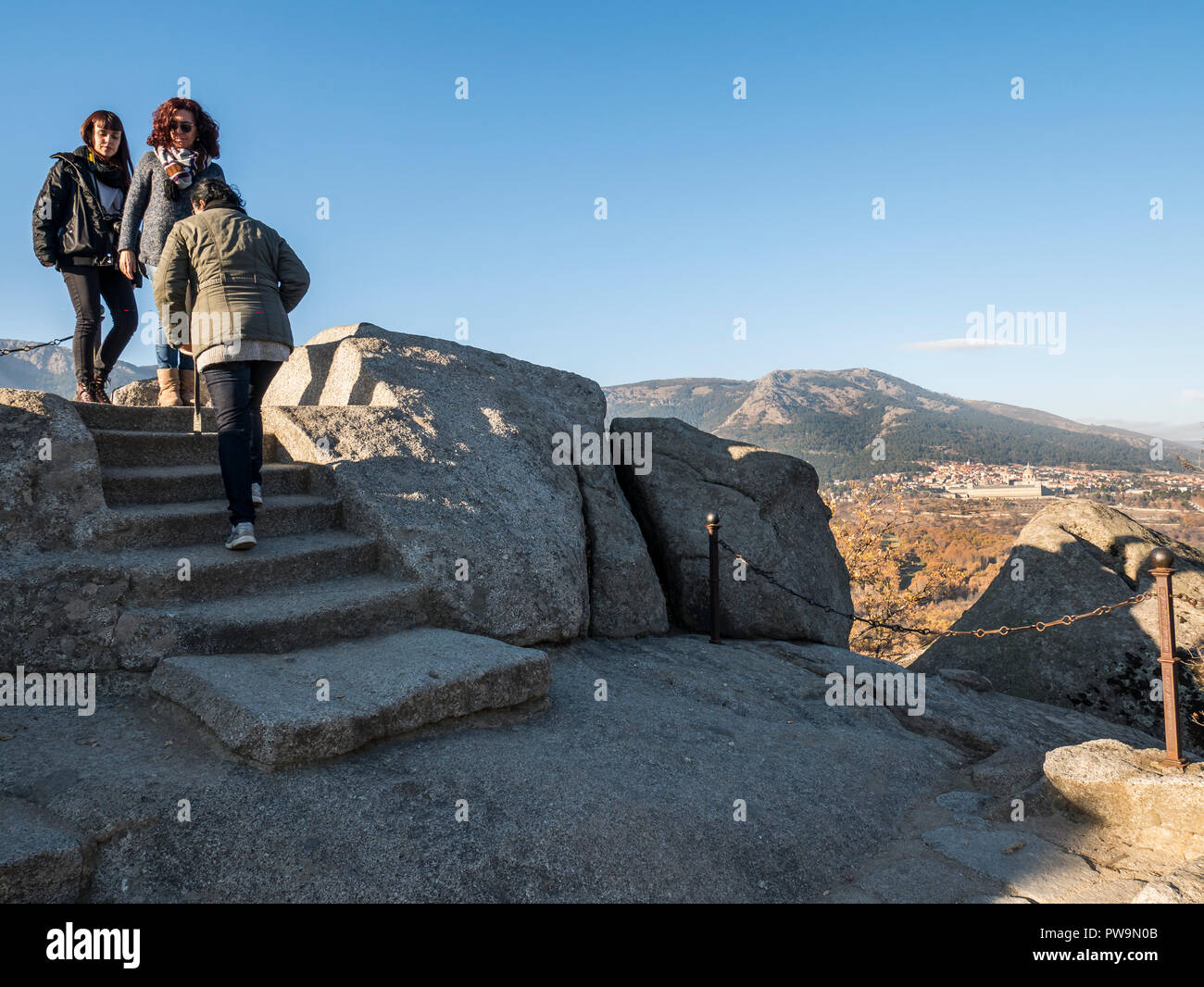 Silla de Felipe II. San Lorenzo de El Escorial. Madrid. España Foto de stock