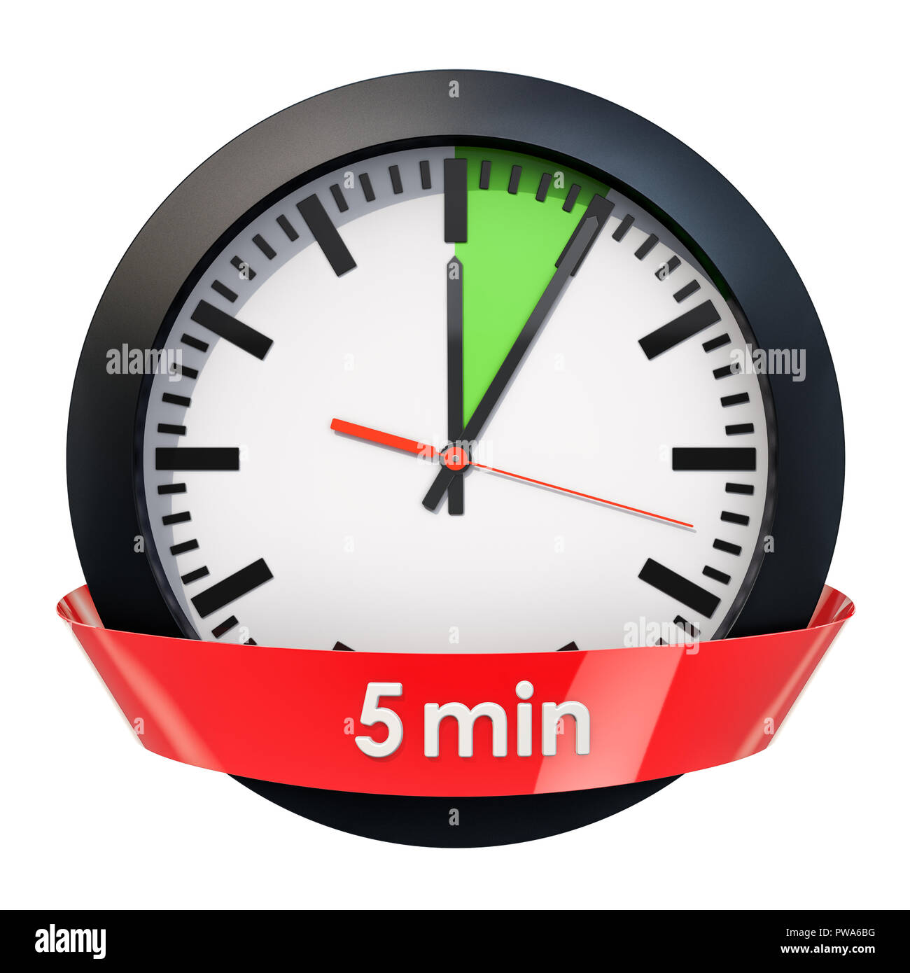 Un reloj temporizador de cocina establecido en un período de tiempo de  cinco minutos Fotografía de stock - Alamy