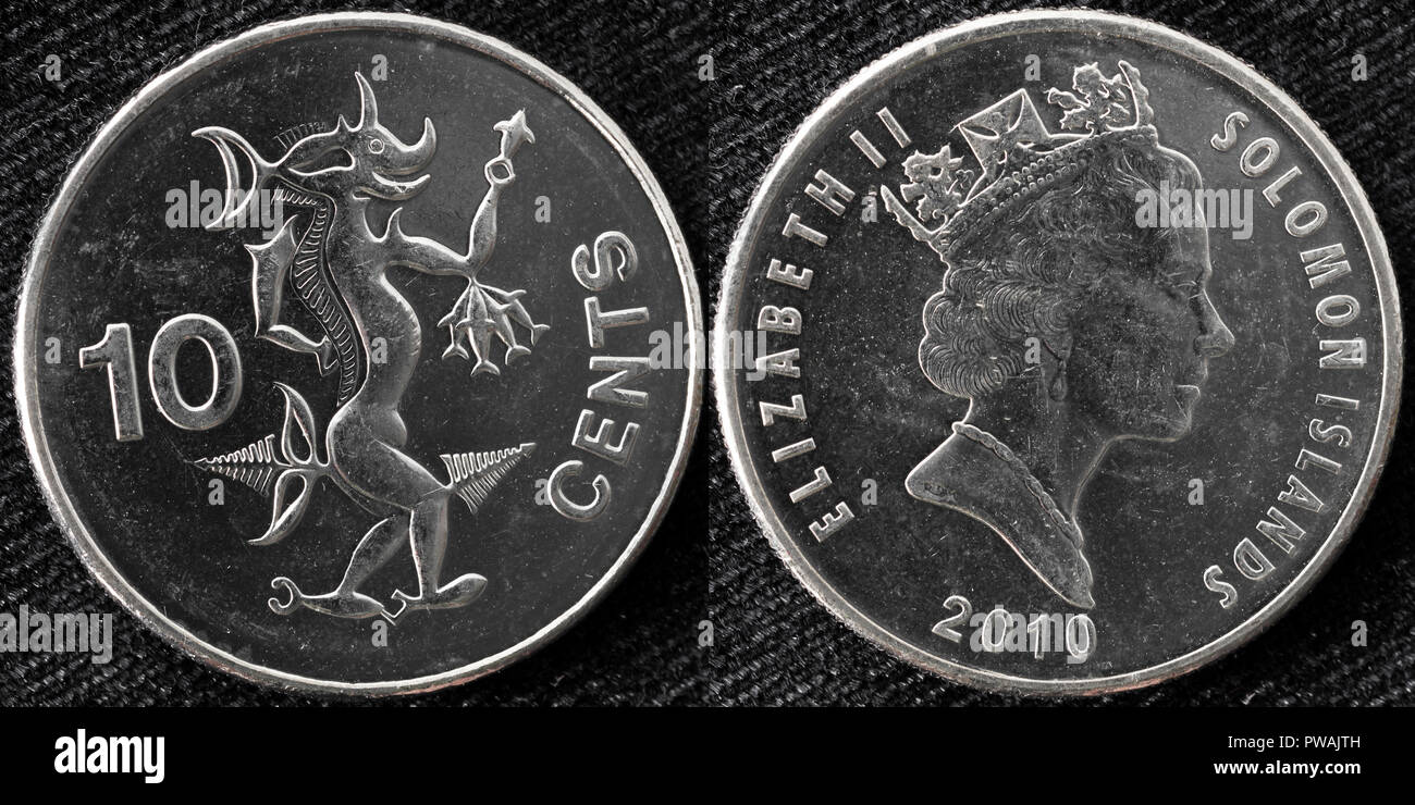 Moneda de 10 centavos de dólar de las Islas Salomón, 2010 Fotografía de  stock - Alamy