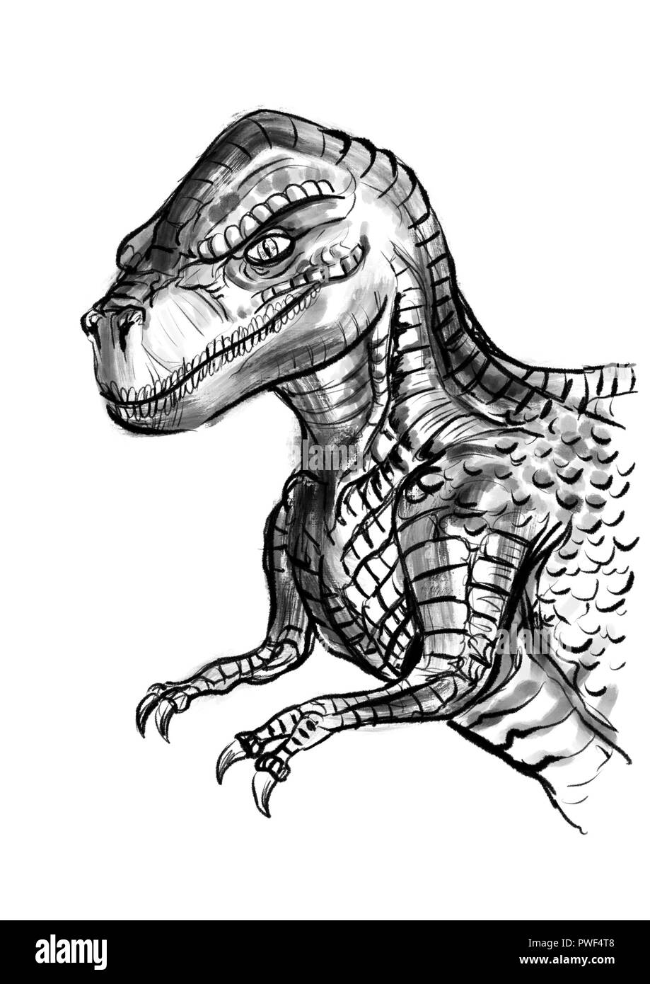 Tyrannosaurus rex ilustración Foto de stock