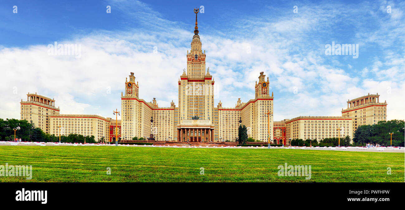 Universidad Estatal de Moscú, Rusia Foto de stock